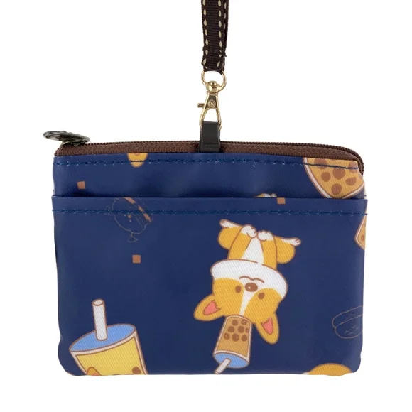 Waterproof Boba Corgi Coin Purse Card Pouch Holder - Picture 1 of 12